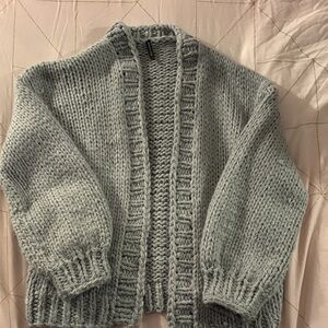 WHITE FOX Cozy Gray Knit Sweater